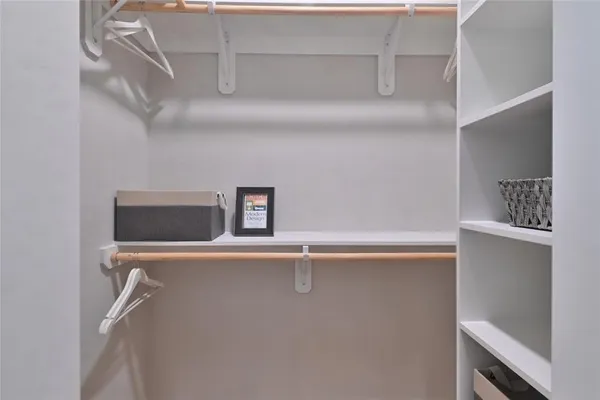 a close view of closet