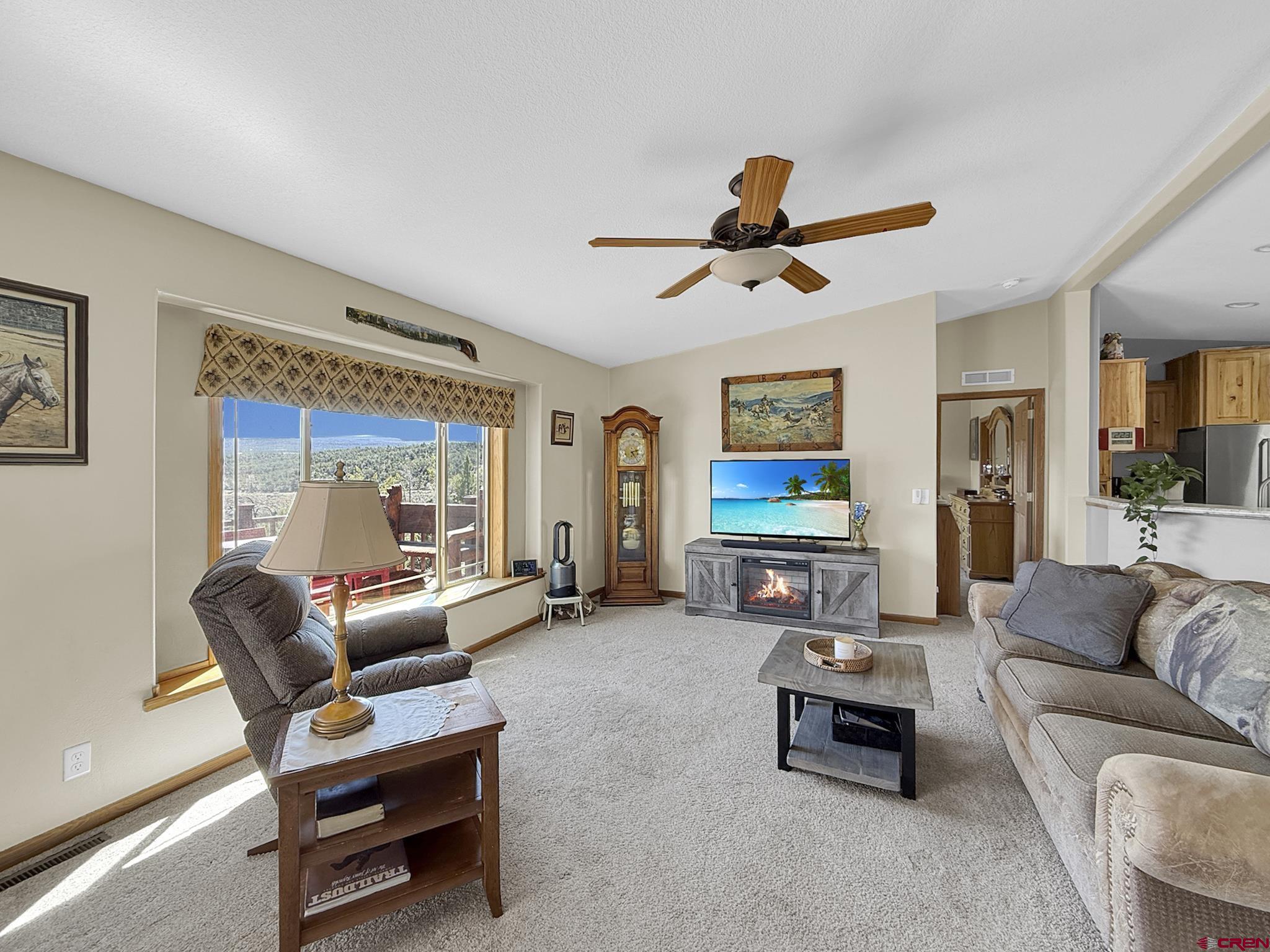 40331 D Road Crawford, CO 81415 - Photo 25 of 45 a living room with furniture a flat screen tv and a wall painting