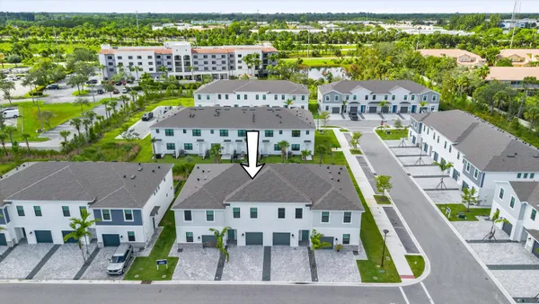 an aerial view of multiple house