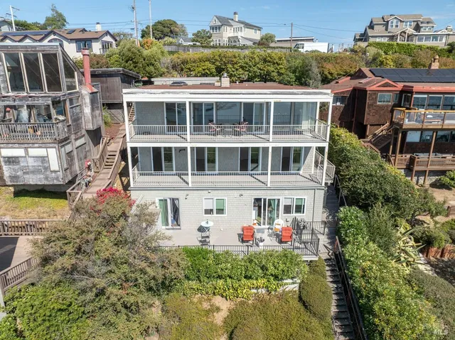 a view of lake and mountain