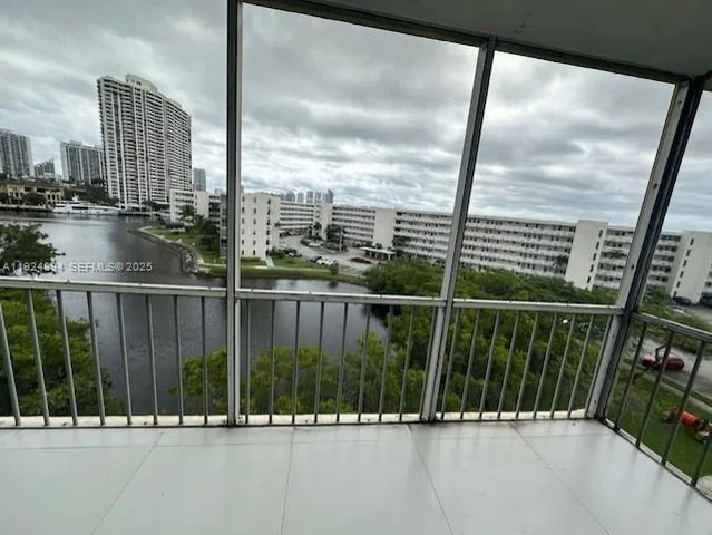 a view of a balcony