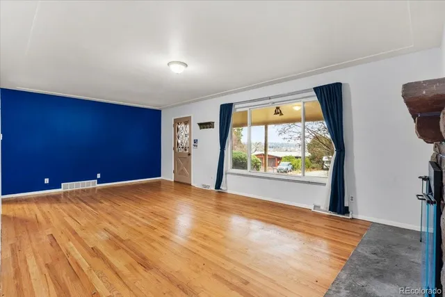 an empty room with window