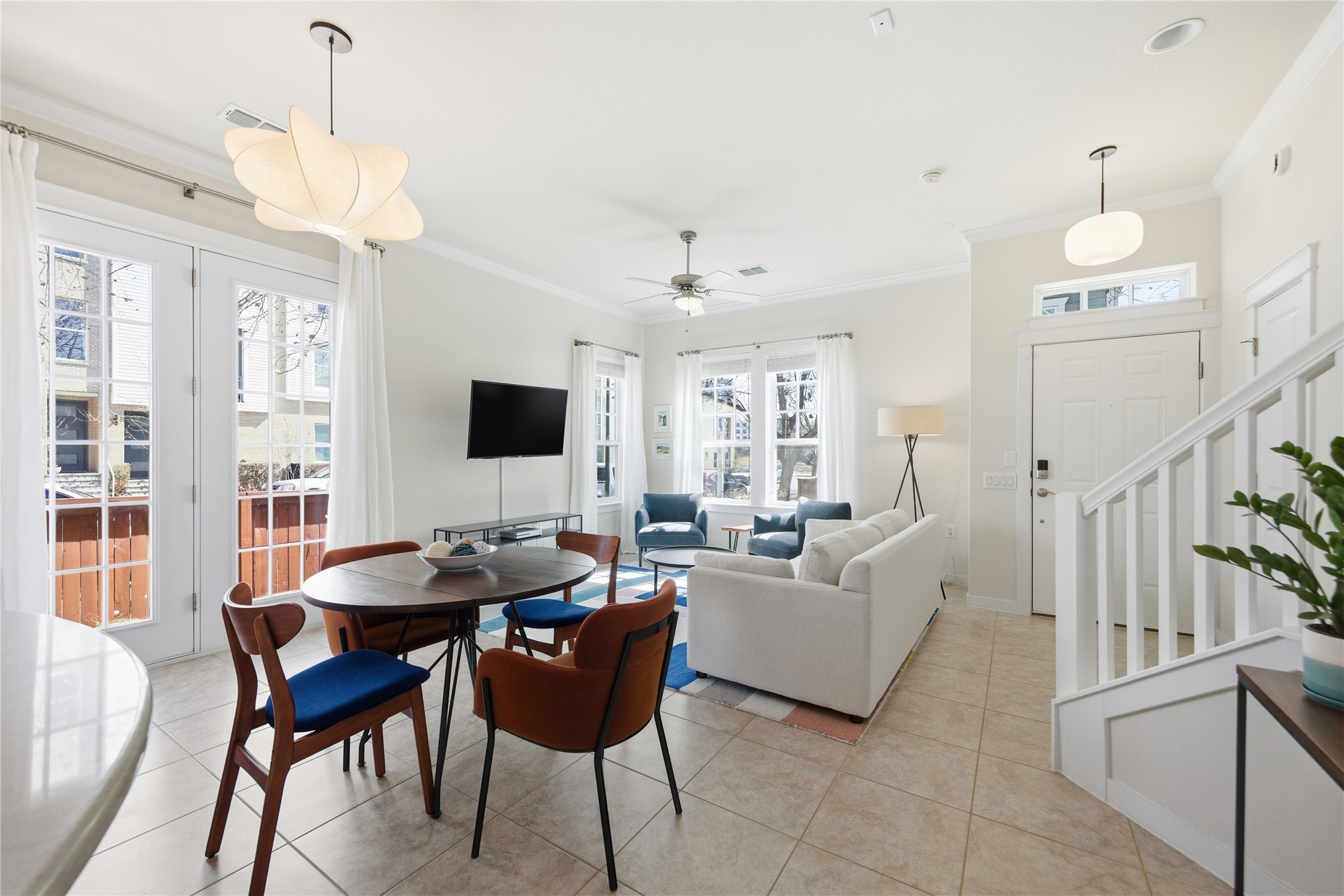 3900 Threadgill Street, Unit 2 Austin, TX 78723 - Photo 6 of 19 The living / dining / kitchen are perfect for entertainment.