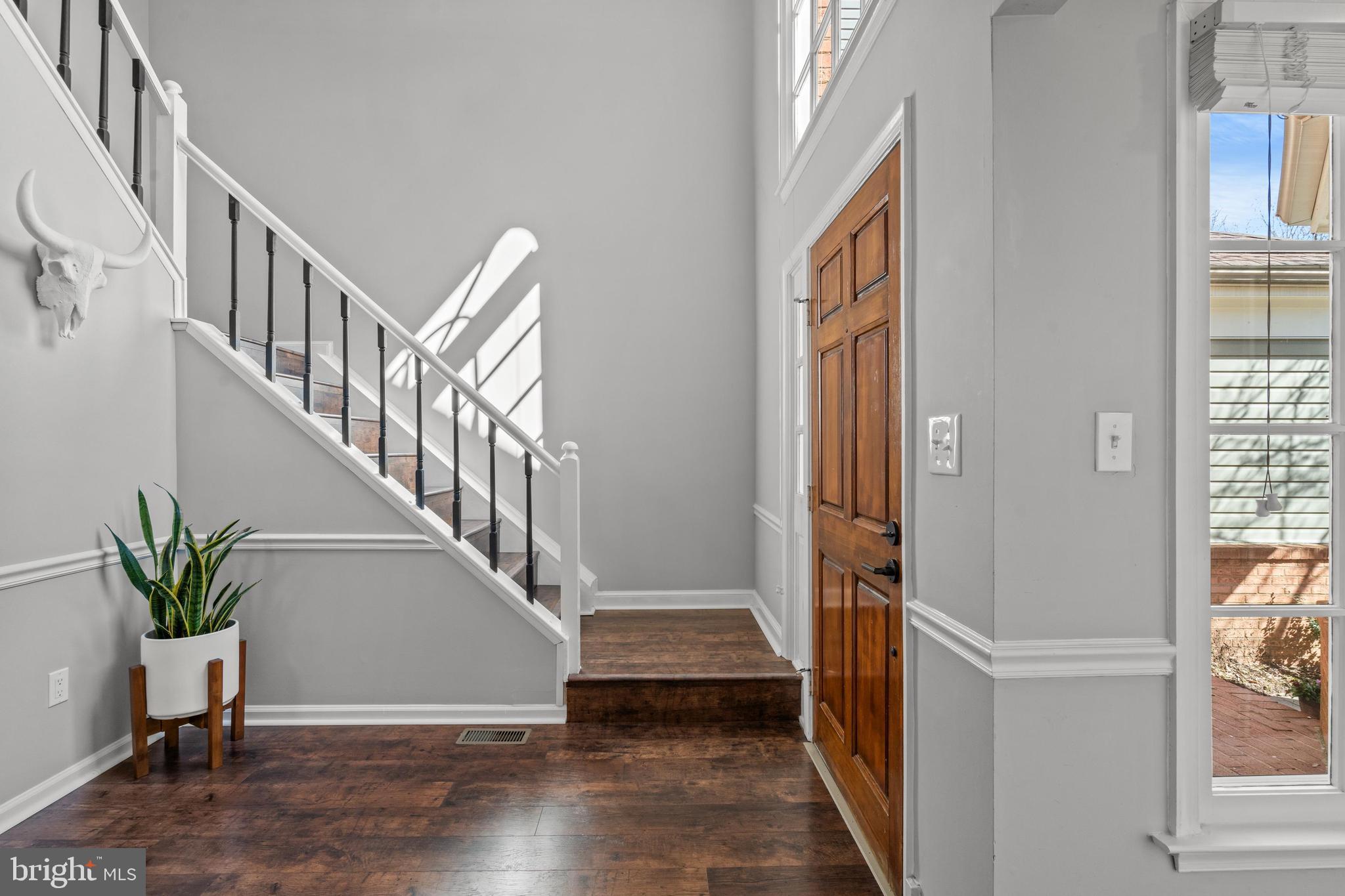 1796 Duffield Lane Alexandria, VA 22307 - Photo 5 of 42 a view of entryway with wooden floor and a potted plant