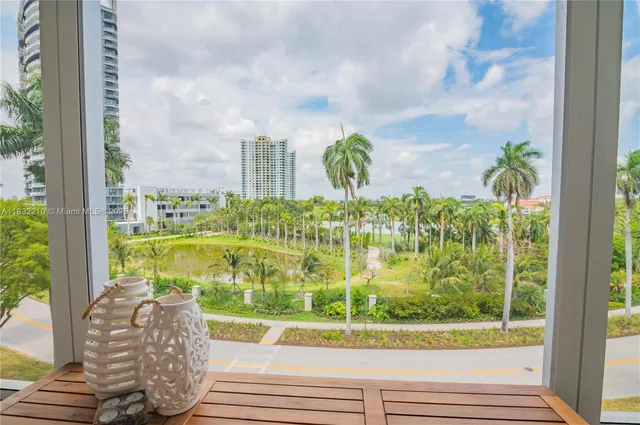 a view of a city from a balcony