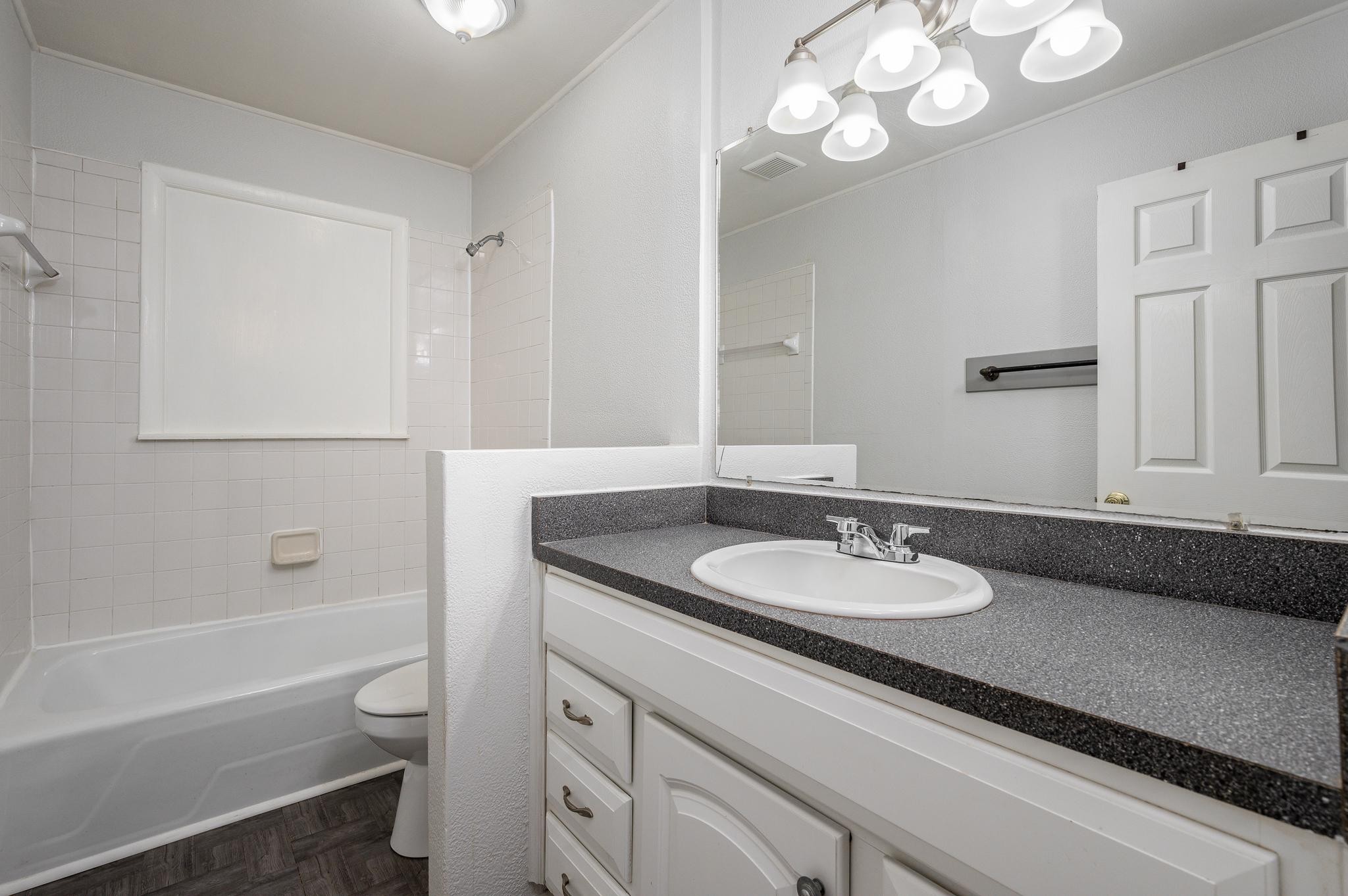 311 Santa Rosa Drive Old Hickory, TN 37138 - Photo 13 of 19 a bathroom with a granite countertop sink a toilet and shower