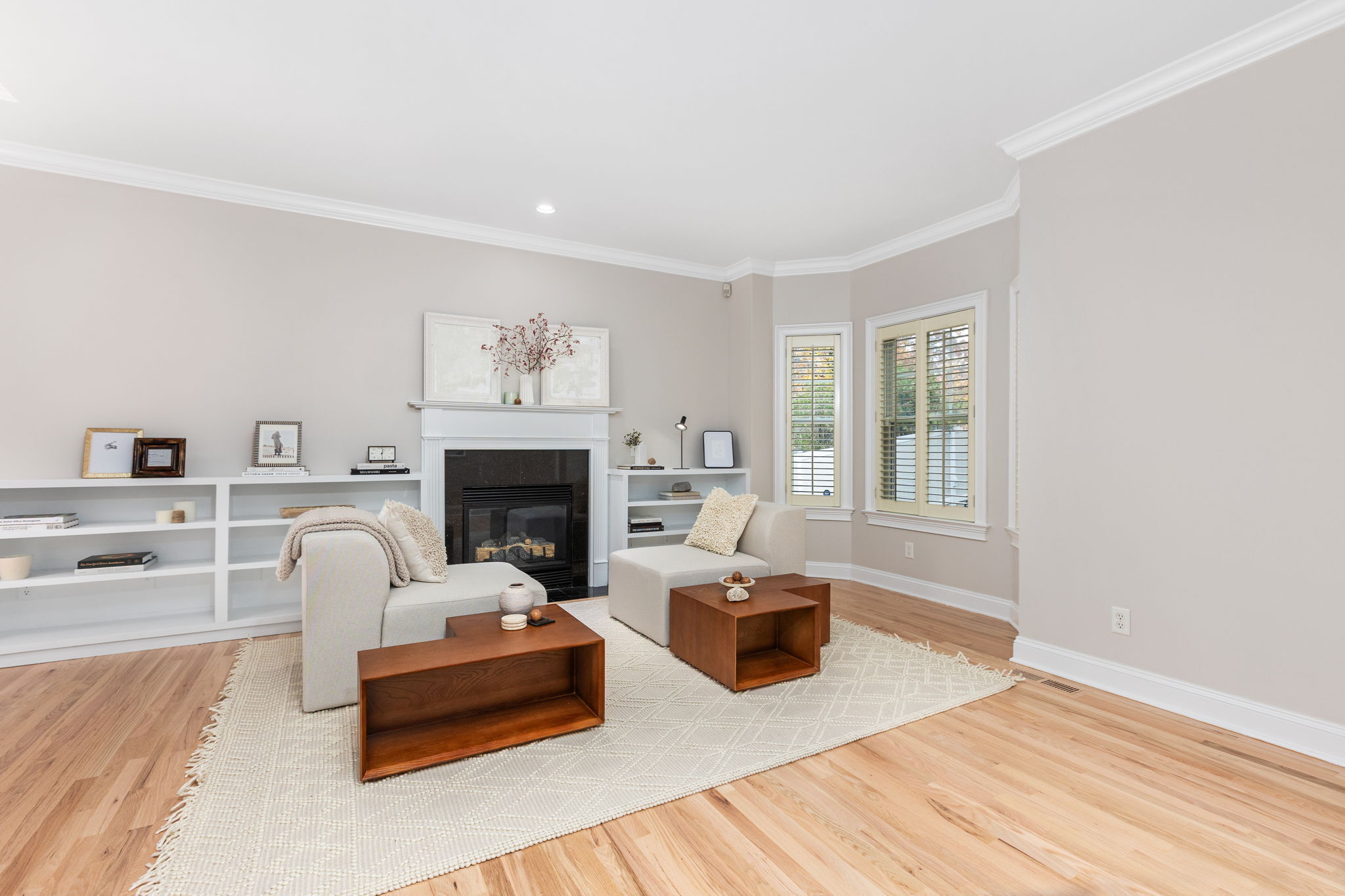 160 Glenbrook Road, Unit 3D Stamford, CT 06902 - Photo 4 of 26 a living room with furniture and a fireplace