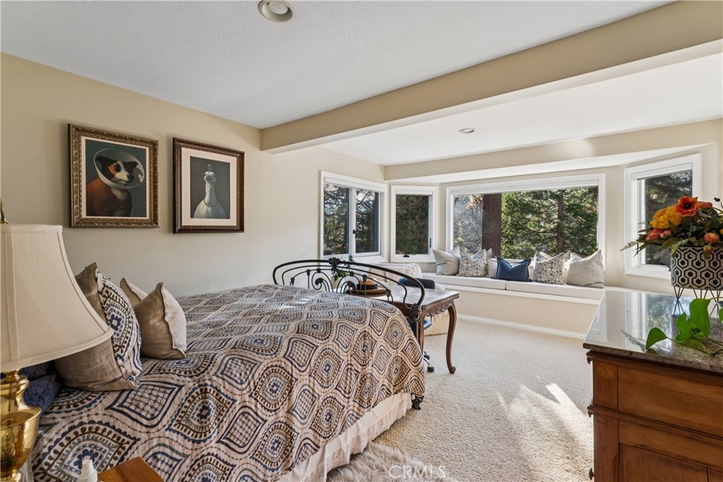 469 Golf Course Road Lake Arrowhead, CA 92352 - Photo 11 of 75 Lower level primary bedroom