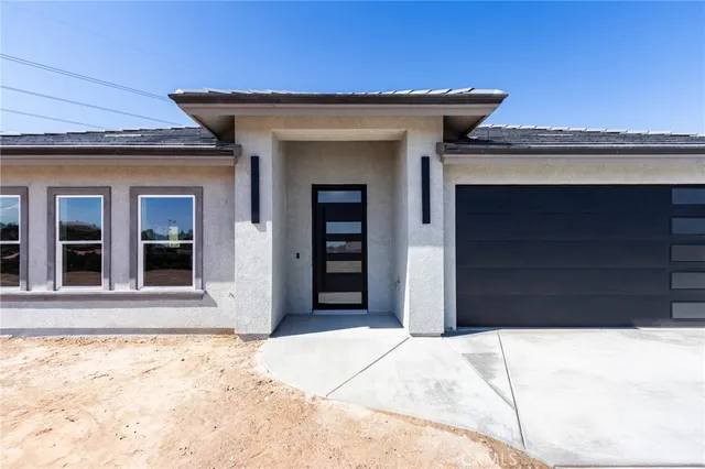 a front view of a house