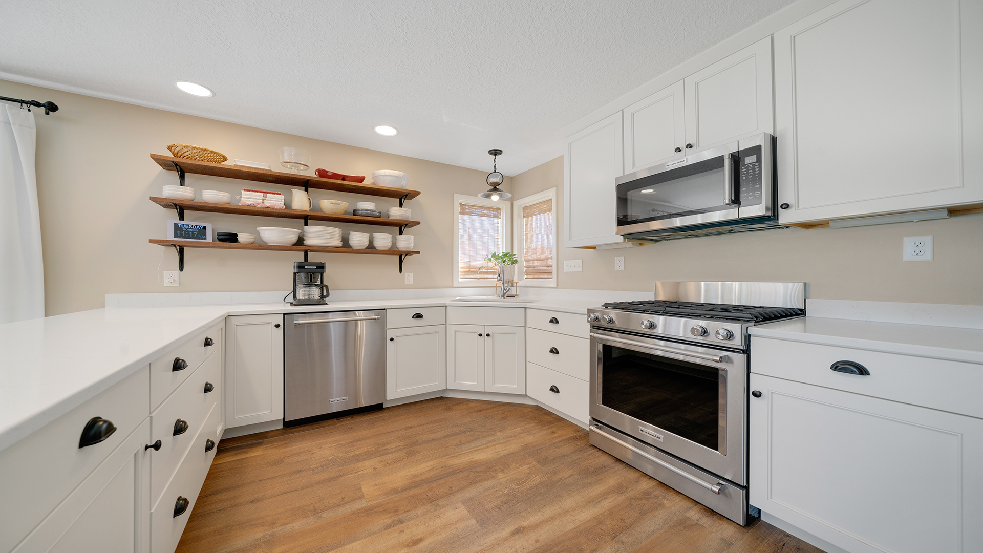 1195 Atkinson Road Harmon, IL 61042 - Photo 9 of 53 a kitchen with white cabinets stainless steel appliances and sink