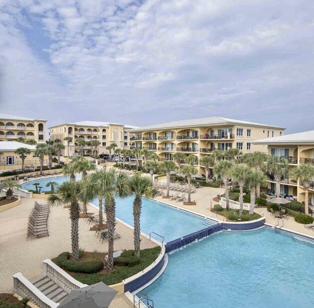 a view of a swimming pool and outdoor space
