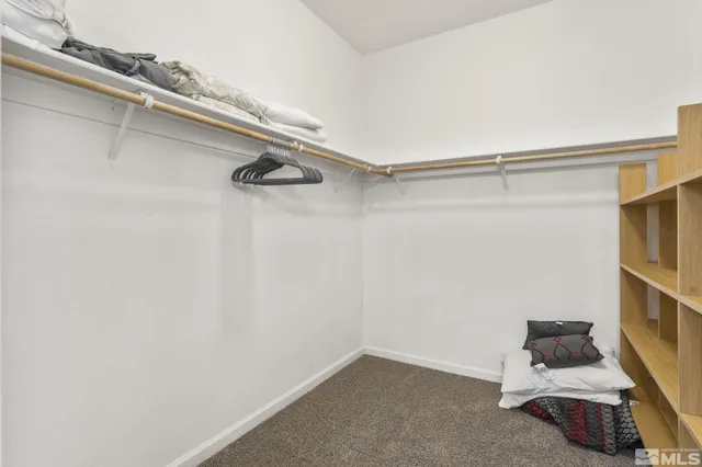 a view of room with racks on the wall