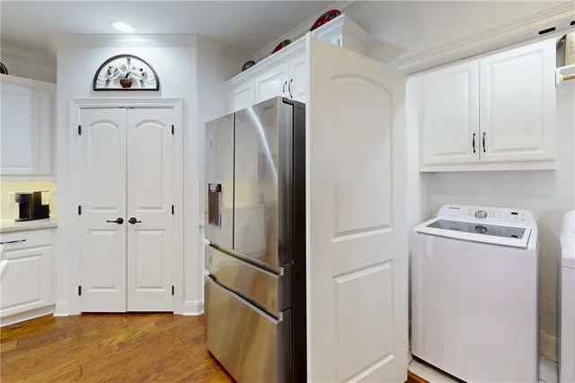 a room with furniture and a book shelf