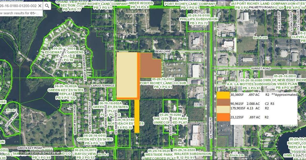 6814 Oelsner Street New Port Richey, FL 34652 - Photo 1 of 1 Vacant Pasco County lots for sale with Legend ** Acreage Approximated