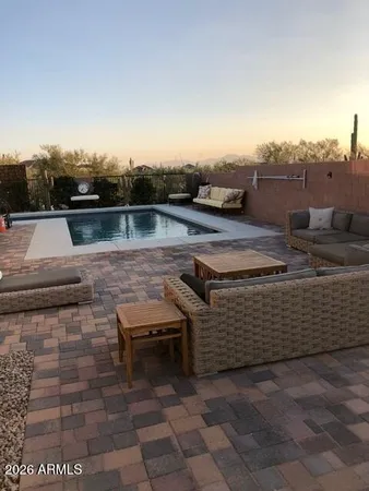 a view of terrace with seating space