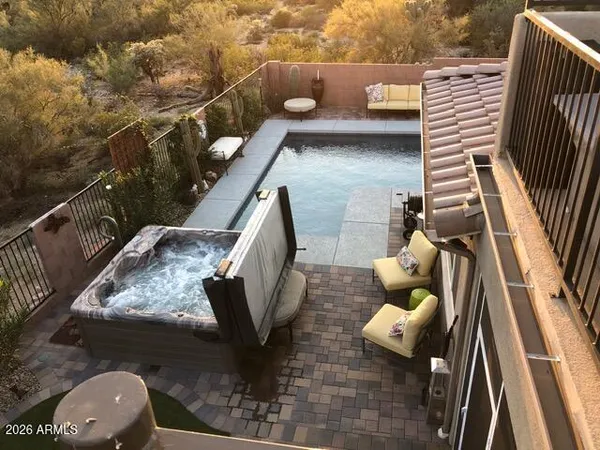 a view of deck and patio with wooden floor
