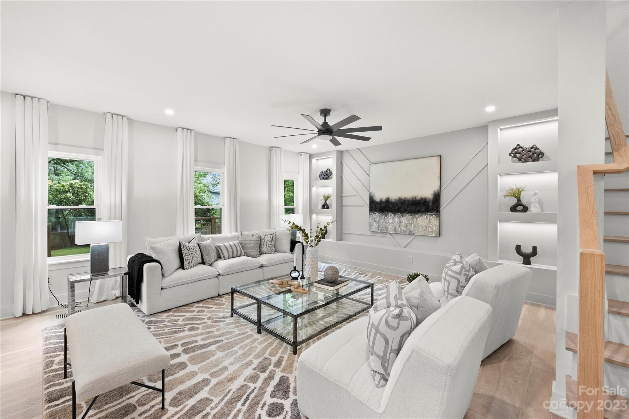 1608 Chippendale Road Charlotte, NC 28205 - Photo 2 of 34 a living room with furniture and a large window
