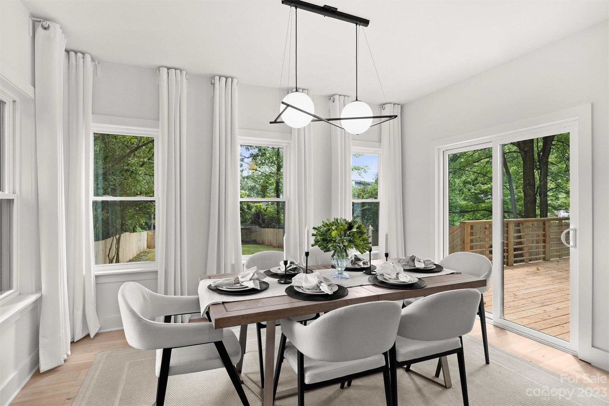 1608 Chippendale Road Charlotte, NC 28205 - Photo 7 of 34 a view of a dining room with furniture window and outside view
