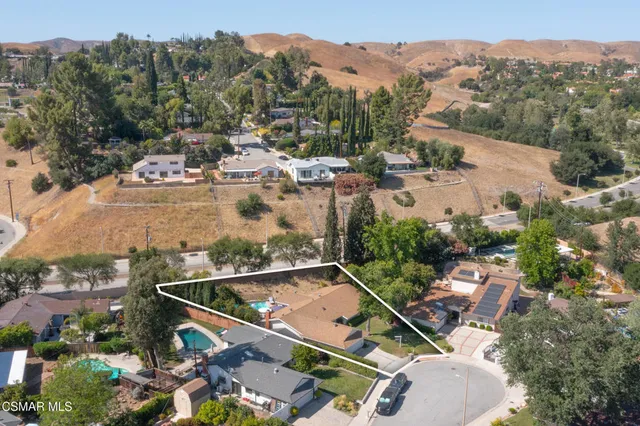 an aerial view of multiple house