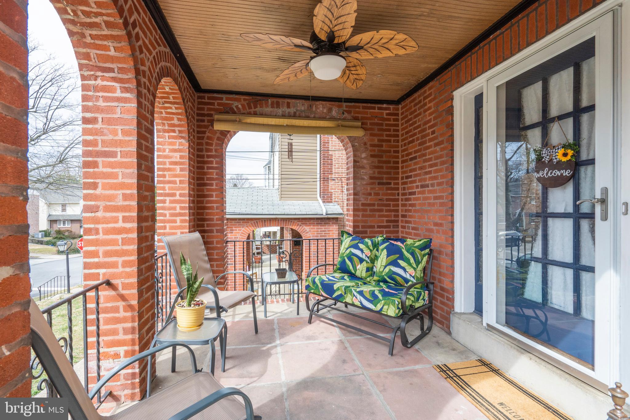 105 Wayne Avenue Springfield, PA 19064 - Photo 4 of 49 Covered Front Patio with Fan