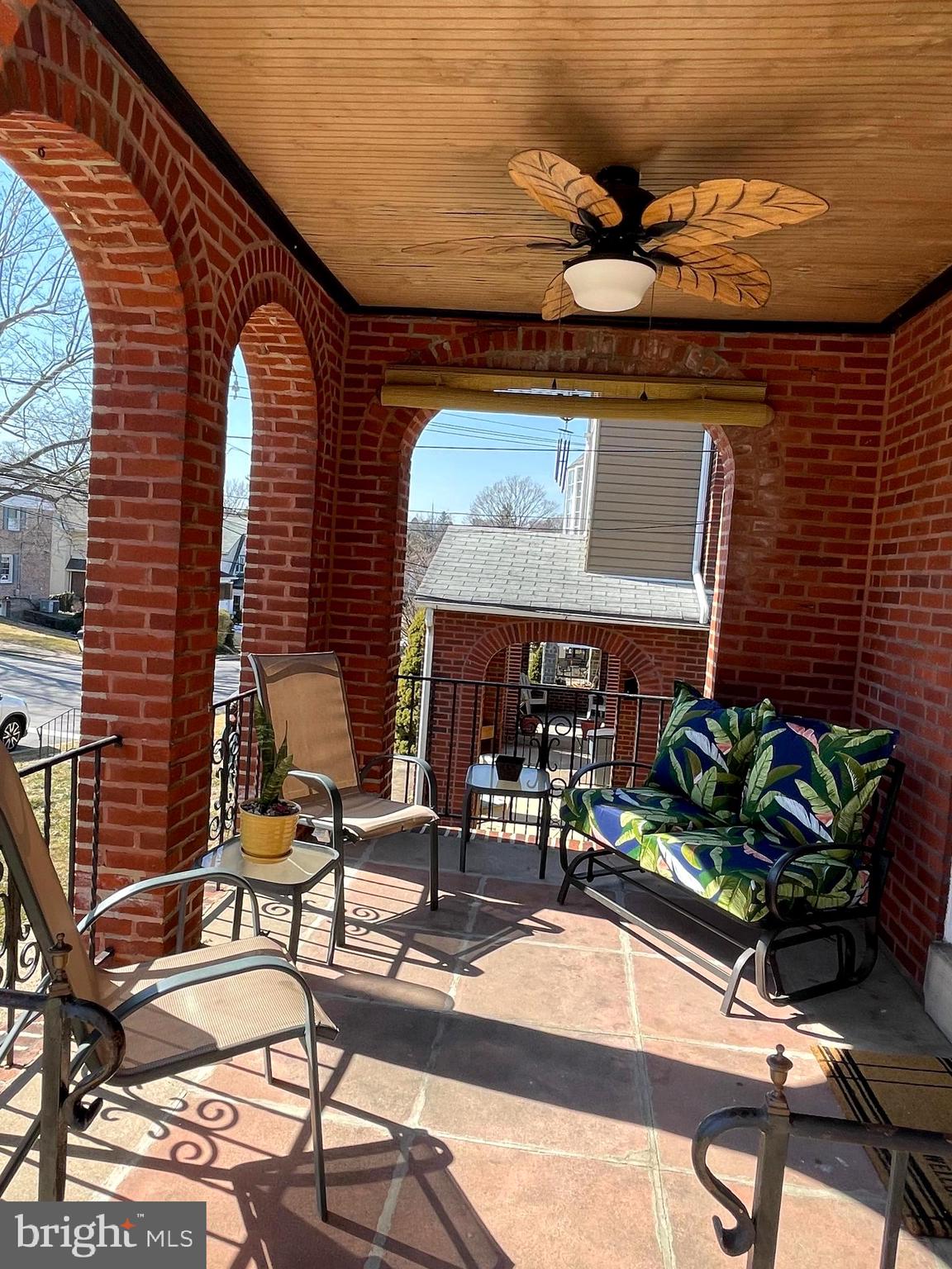 105 Wayne Avenue Springfield, PA 19064 - Photo 6 of 49 Covered Front Porch with Ceiling Fan