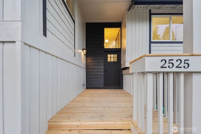 a view of a front door of house