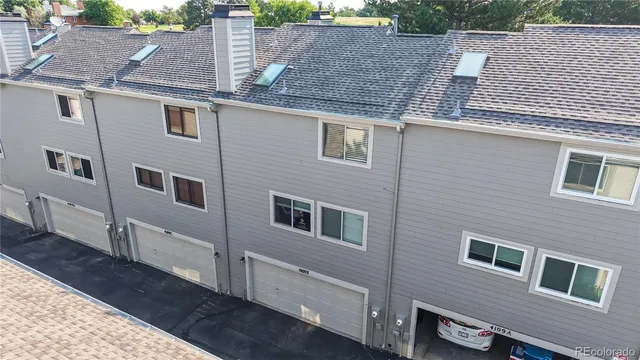 an aerial view of multiple house