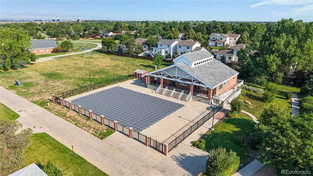 an aerial view of a city