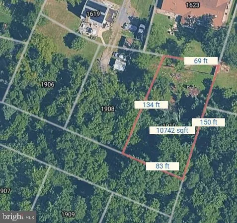 an aerial view of a residential houses