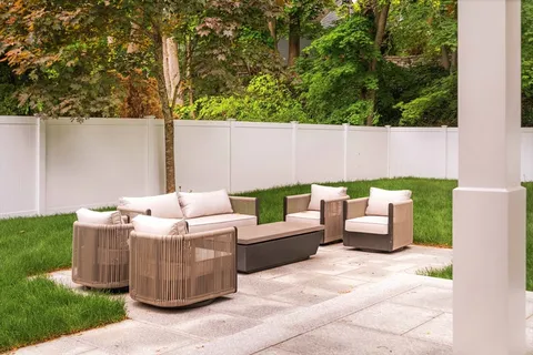 a terrace view with seating space