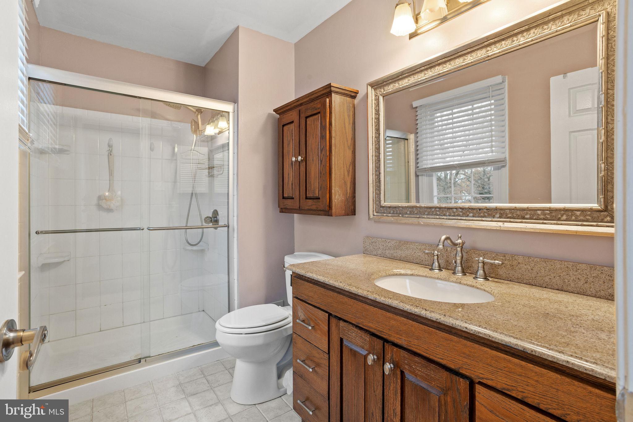 36 Whitechapel Drive Mount Laurel, NJ 08054 - Photo 21 of 36 a bathroom with a granite countertop sink toilet and shower