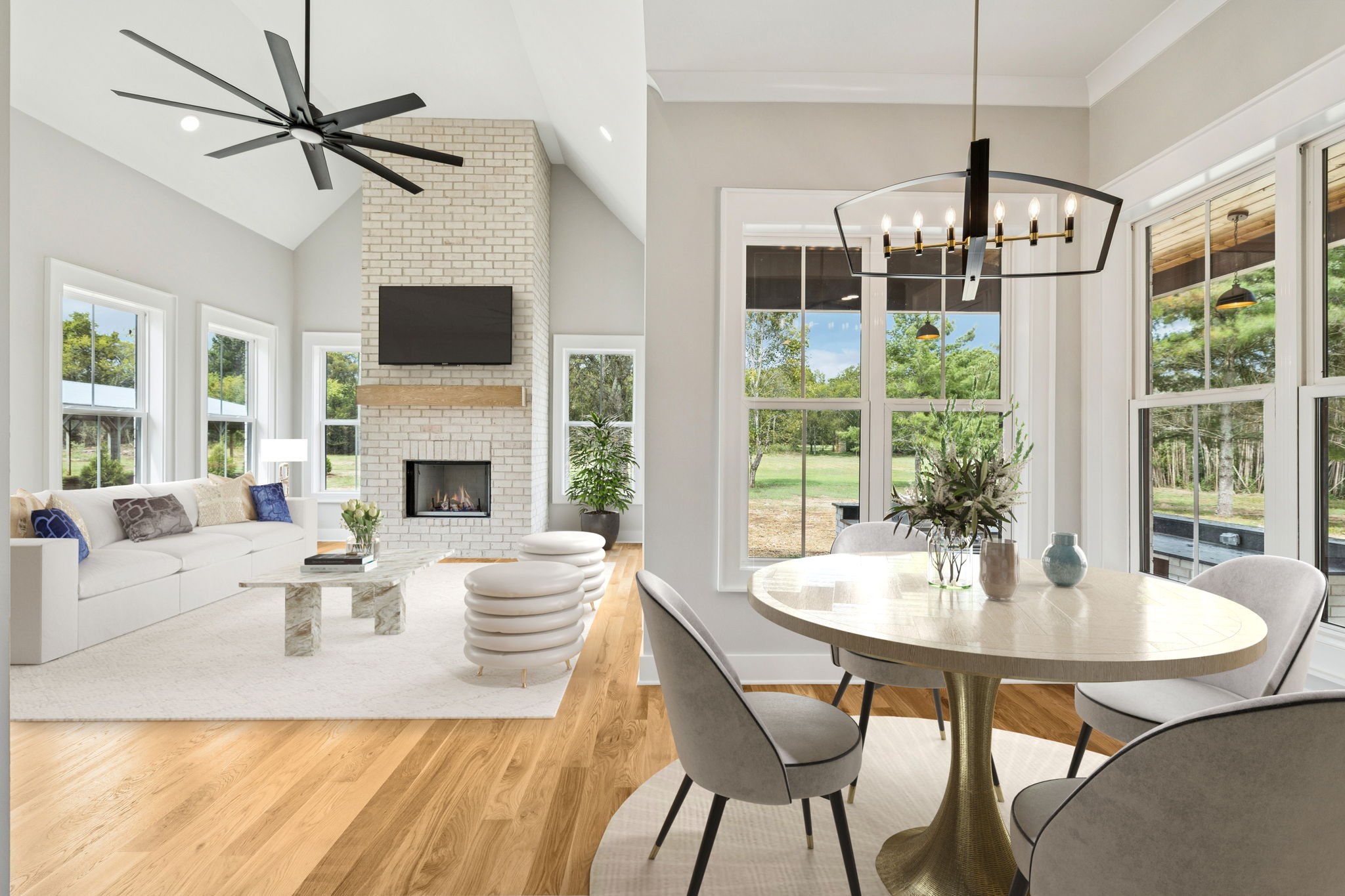 8297 12 Corners Road Lascassas, TN 37085 - Photo 18 of 63 a view of a dining room with furniture window and outside view