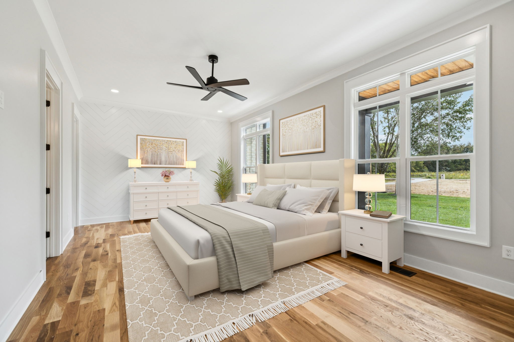 8297 12 Corners Road Lascassas, TN 37085 - Photo 27 of 63 a bedroom with a large bed and a window