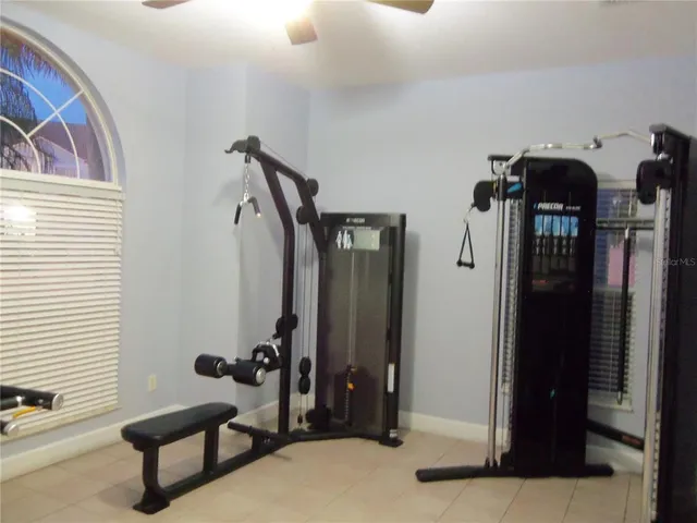 a view of a big room with wooden floor