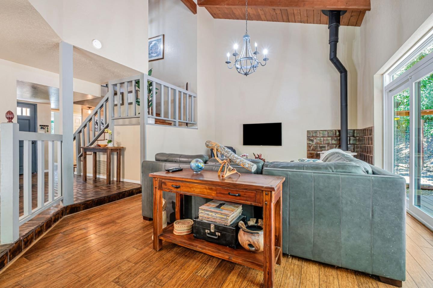 4858 Freedom Boulevard Aptos, CA 95003 - Photo 11 of 65 a living room with furniture and a flat screen tv