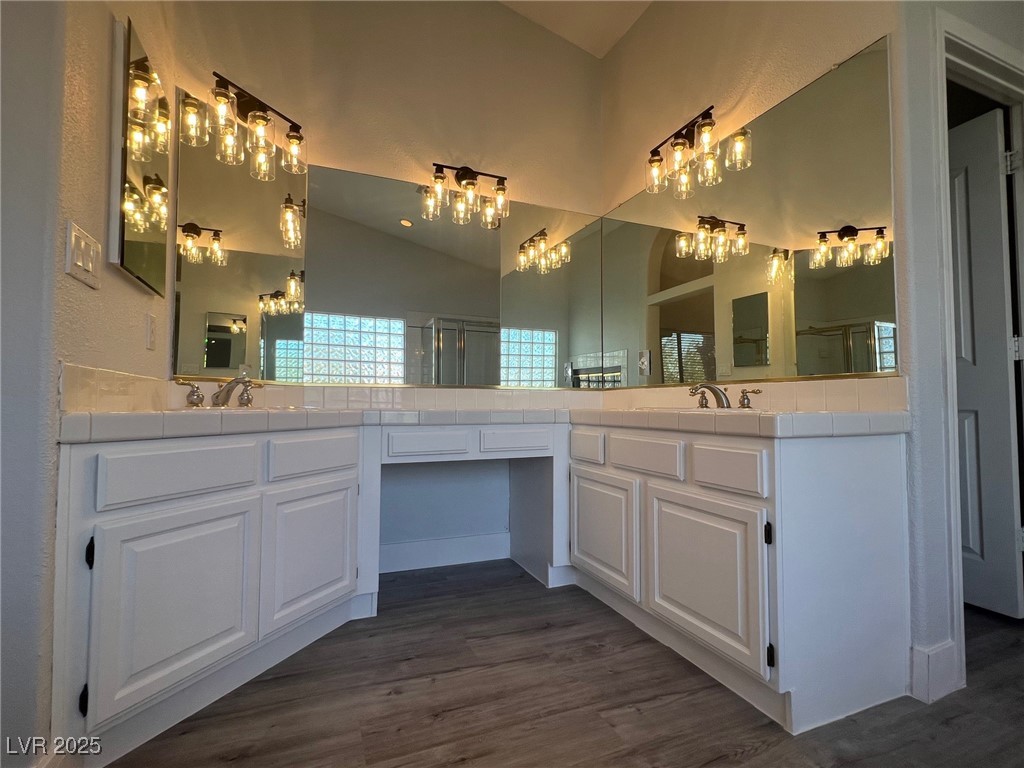 1624 Wandering Winds Way Las Vegas, NV 89128 - Photo 33 of 53 Master bathroom with makeup desk