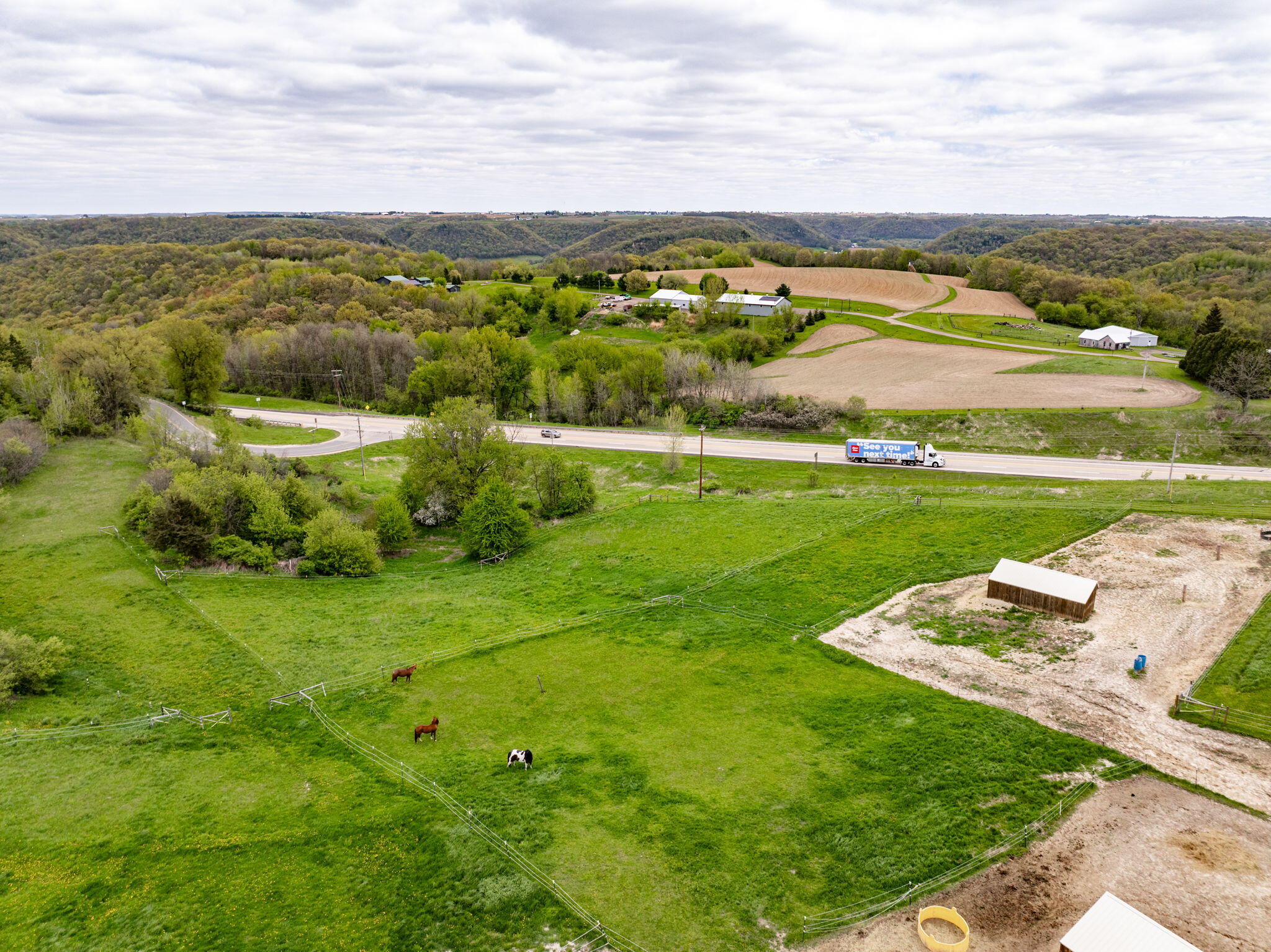 W4102 Ober Road Greenfield, WI 54623 - Photo 30 of 38 Drone View
