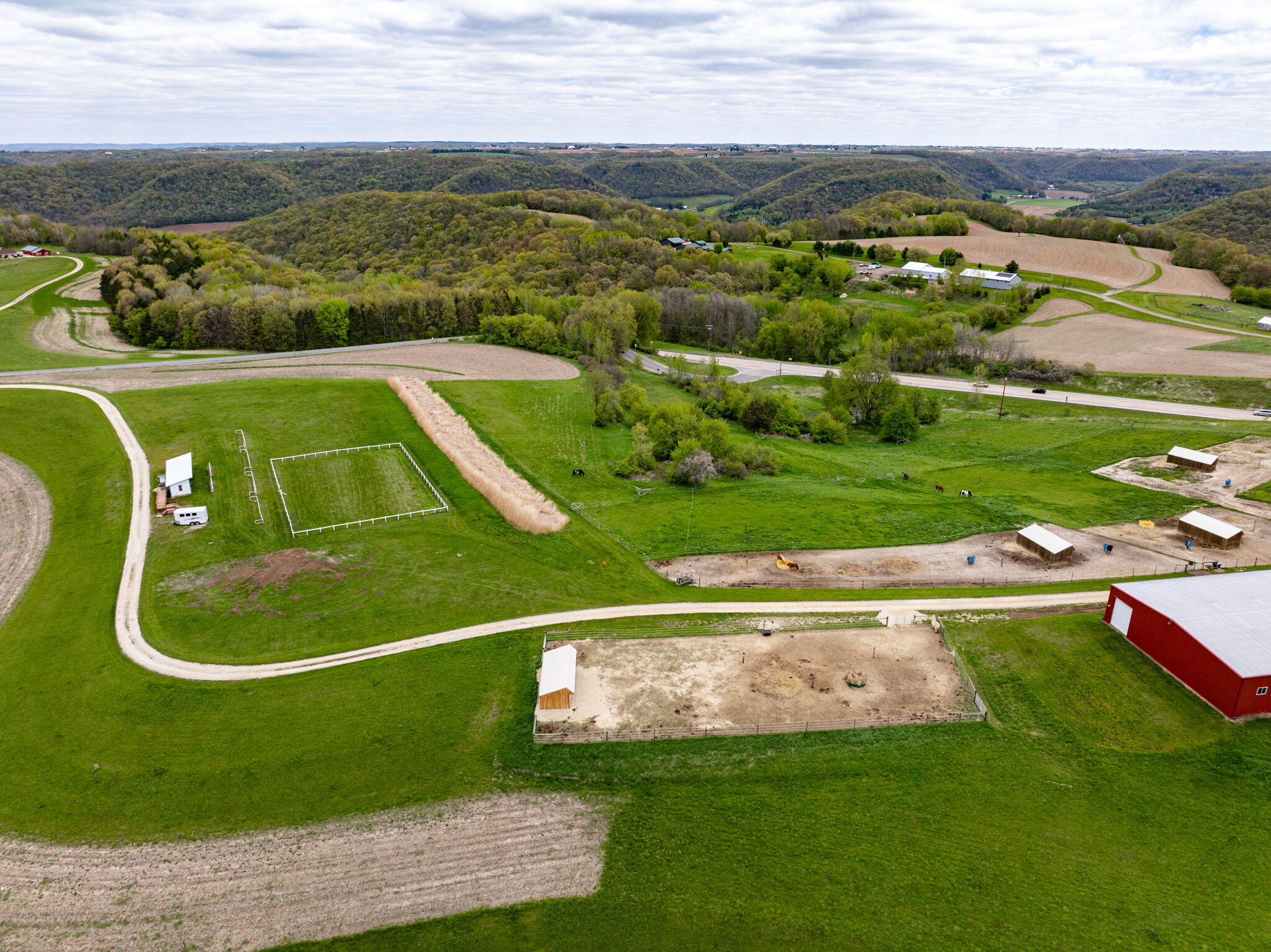 W4102 Ober Road Greenfield, WI 54623 - Photo 33 of 38 Drone View