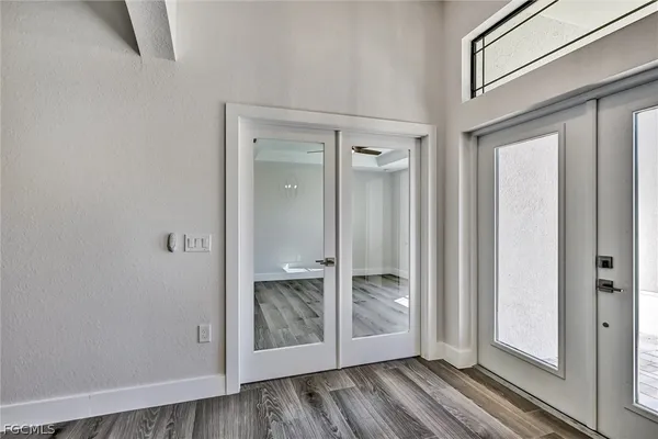 a view of front door