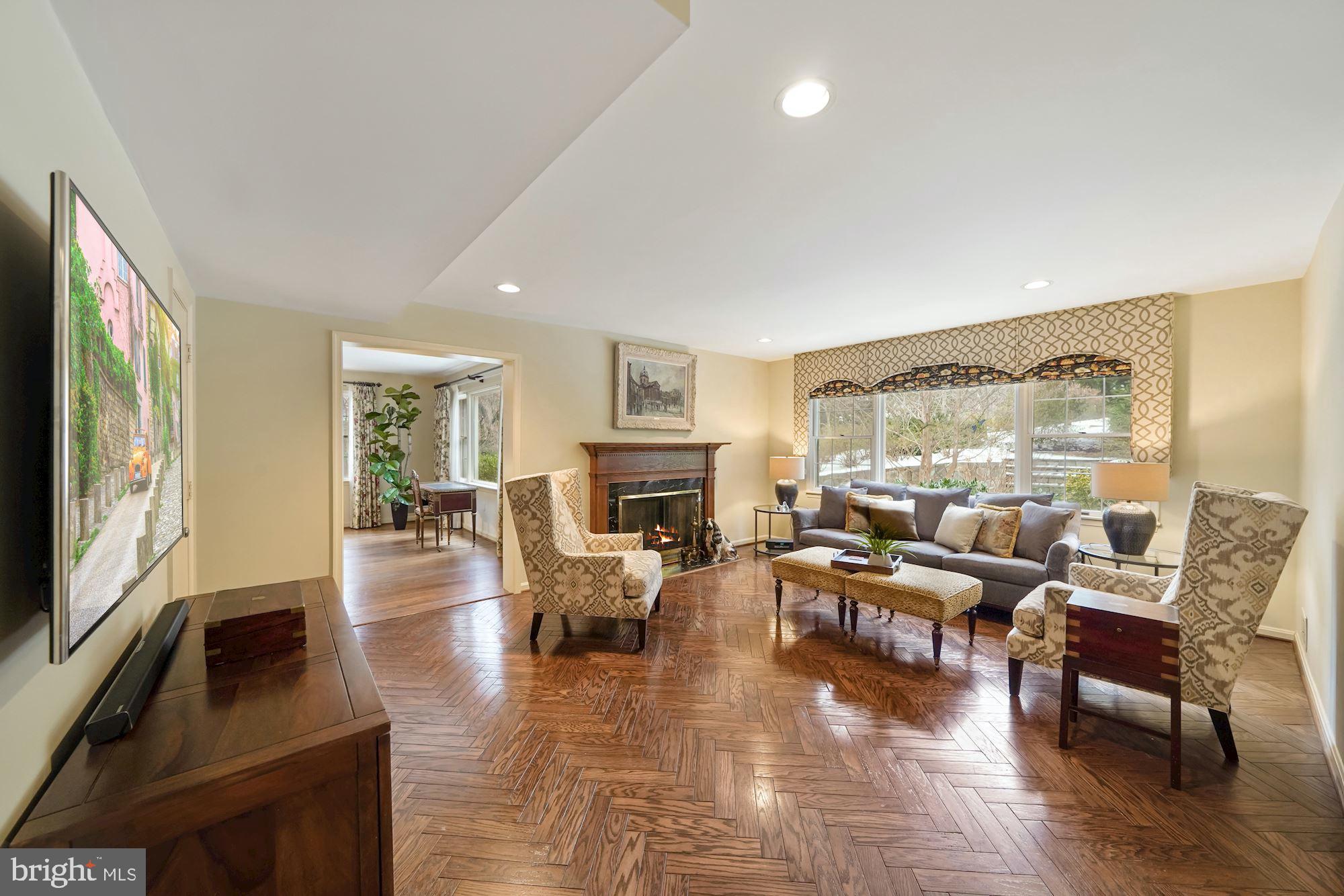 Family Room overlooking stunning backyard