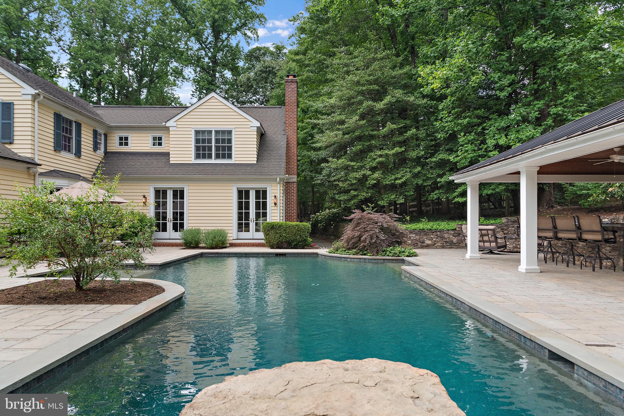 403 Beards Dock Crossing Annapolis, MD 21403 - Photo 74 of 96 Diving rock view of pool, pavilion and family room