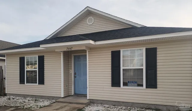 a view of a house with a window