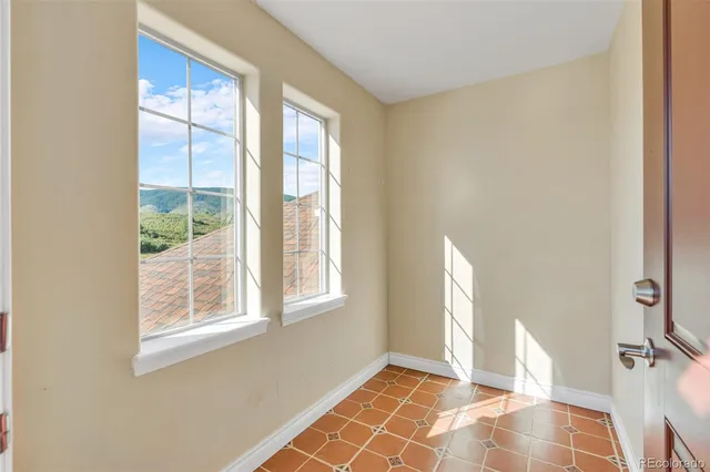 a view of a street from a balcony