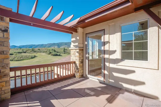 a view of lake from a balcony