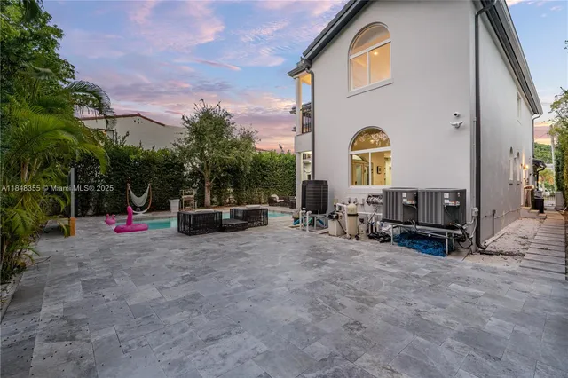 a view of a house with a patio
