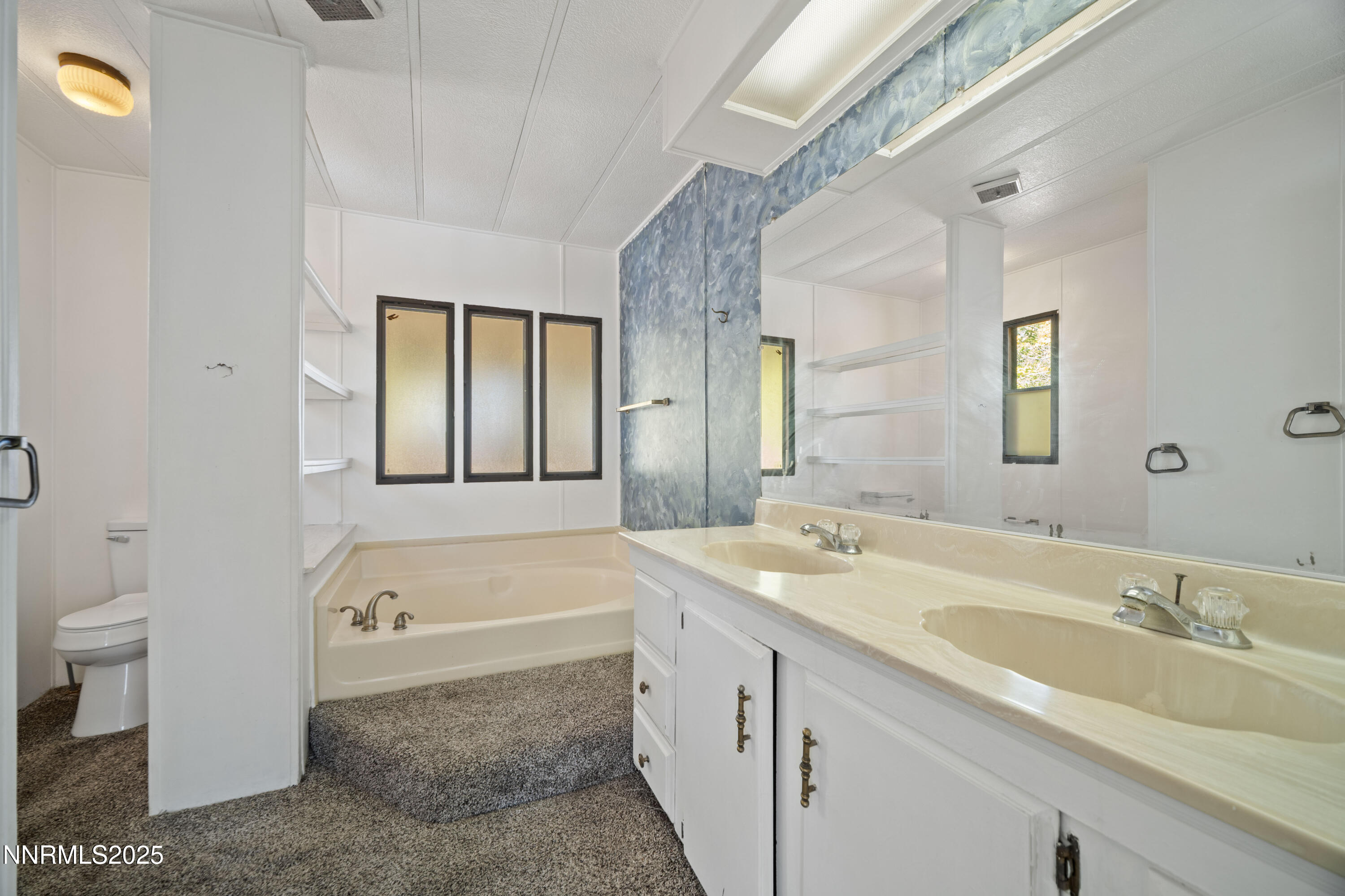 2524 Sneddon Way Carson City, NV 89706 - Photo 16 of 34 a bathroom with a granite countertop sink and a bathtub