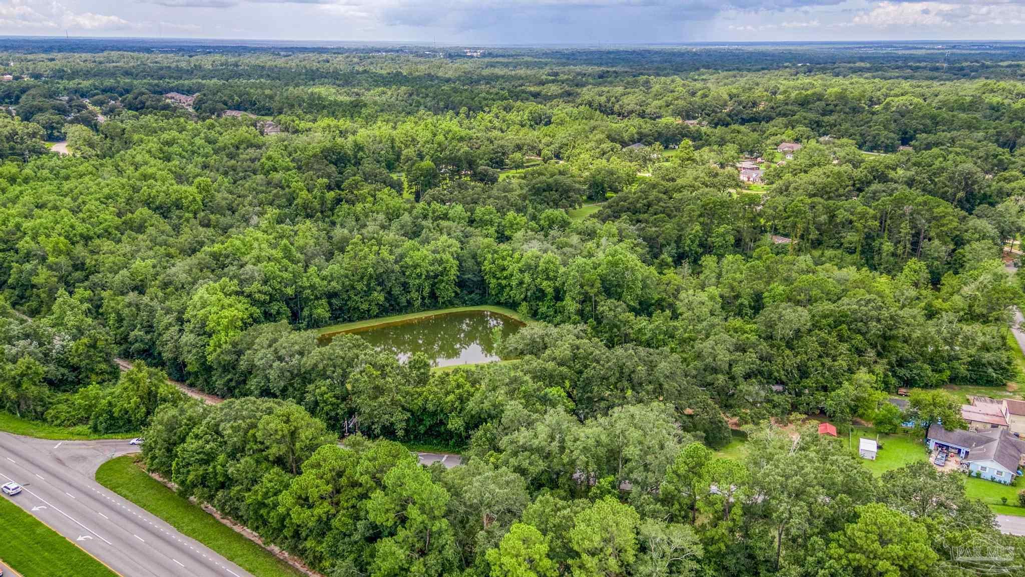 2345 Pompano Street Cantonment, FL 32533 - Photo 20 of 48 a view of a lush green forest with a house and a forest