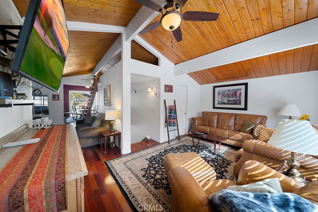 33353 Music Camp Road Running Springs, CA 92382 - Photo 10 of 30 a living room with furniture and a flat screen tv