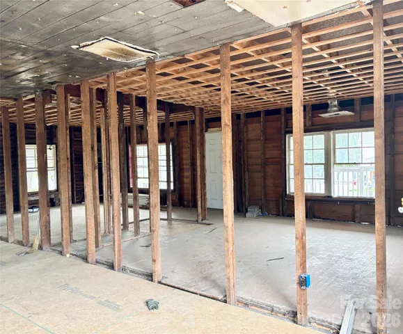 a view of a building with door