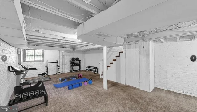 a view of hallway with stairs